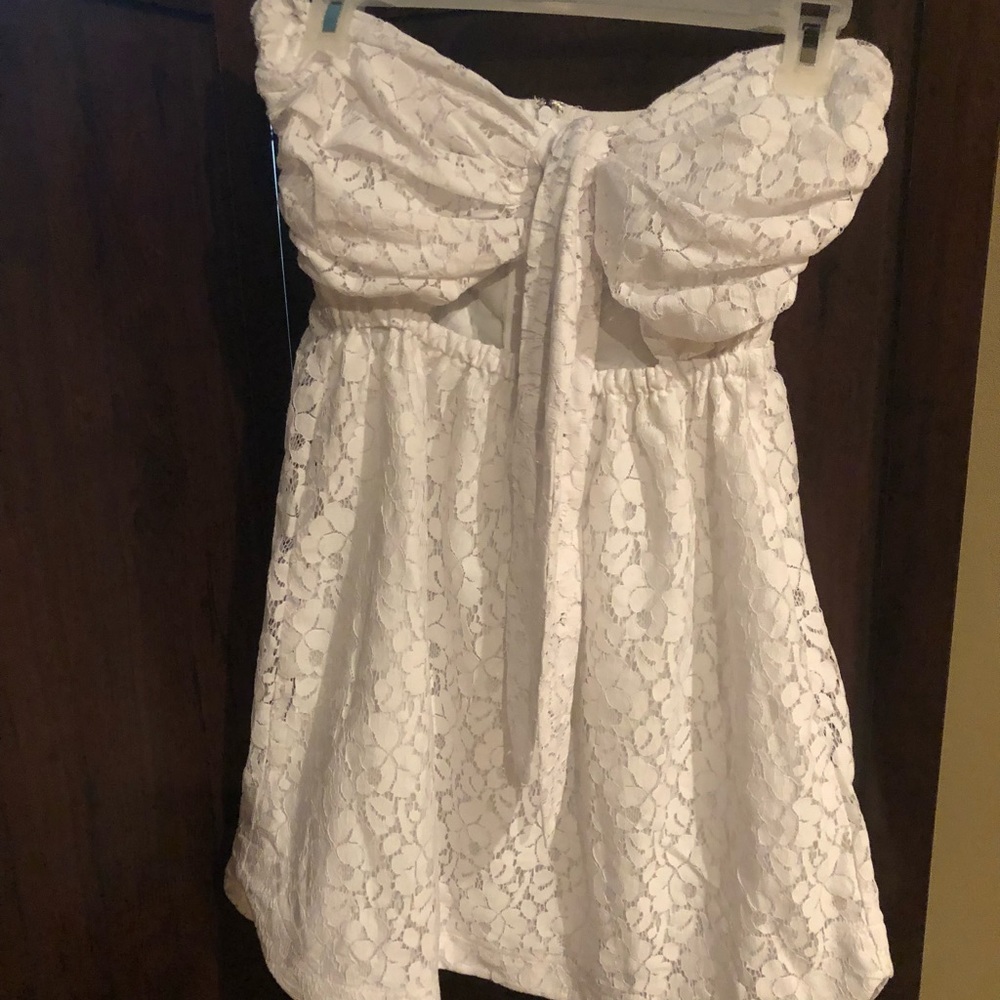 White strapless dress.  New with tags